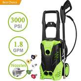 BEBEKULA 2030 PHC Electric Pressure Washer 1.76GPM w/Power Hose Nozzle Gun and 5 Quick-Connect Spray Tips